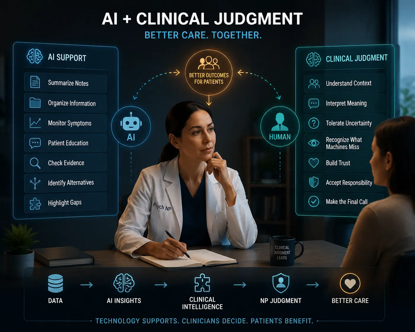 The Future of AI in Psychiatry Is Not AI Versus Psych NPs